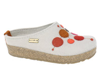 Haflinger Felt Clogs Grizzly Faible Beige side view