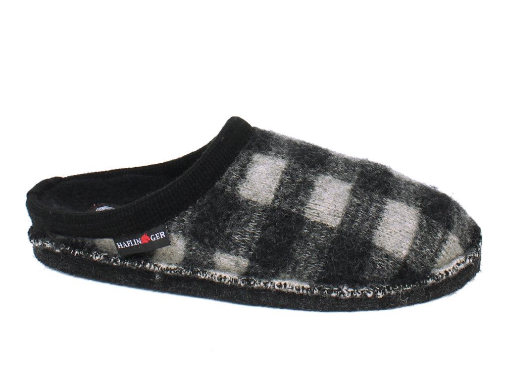 Haflinger Unisex Slippers Flair Plaid side view
