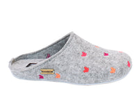 Haflinger Slippers Everest Butterflies Grey side view