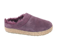 Haflinger Clogs Sheepskin Snowbird Aubergine side view