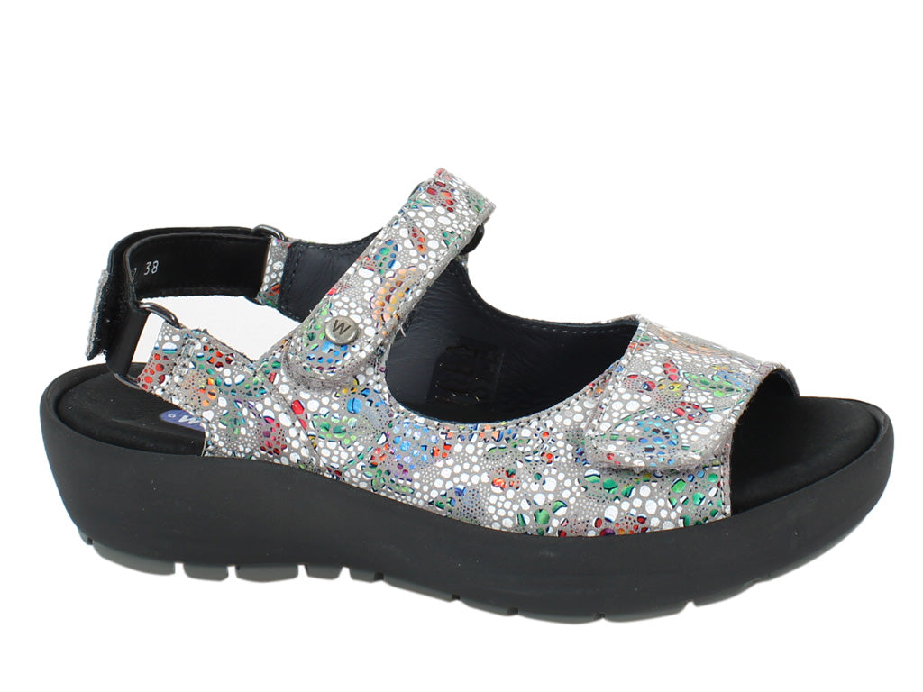Wolky Women Sandals Rio Mosaic Taupe side view
