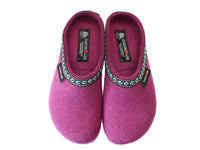 Haflinger Clogs Grizzly Franzl Mulberry upper view