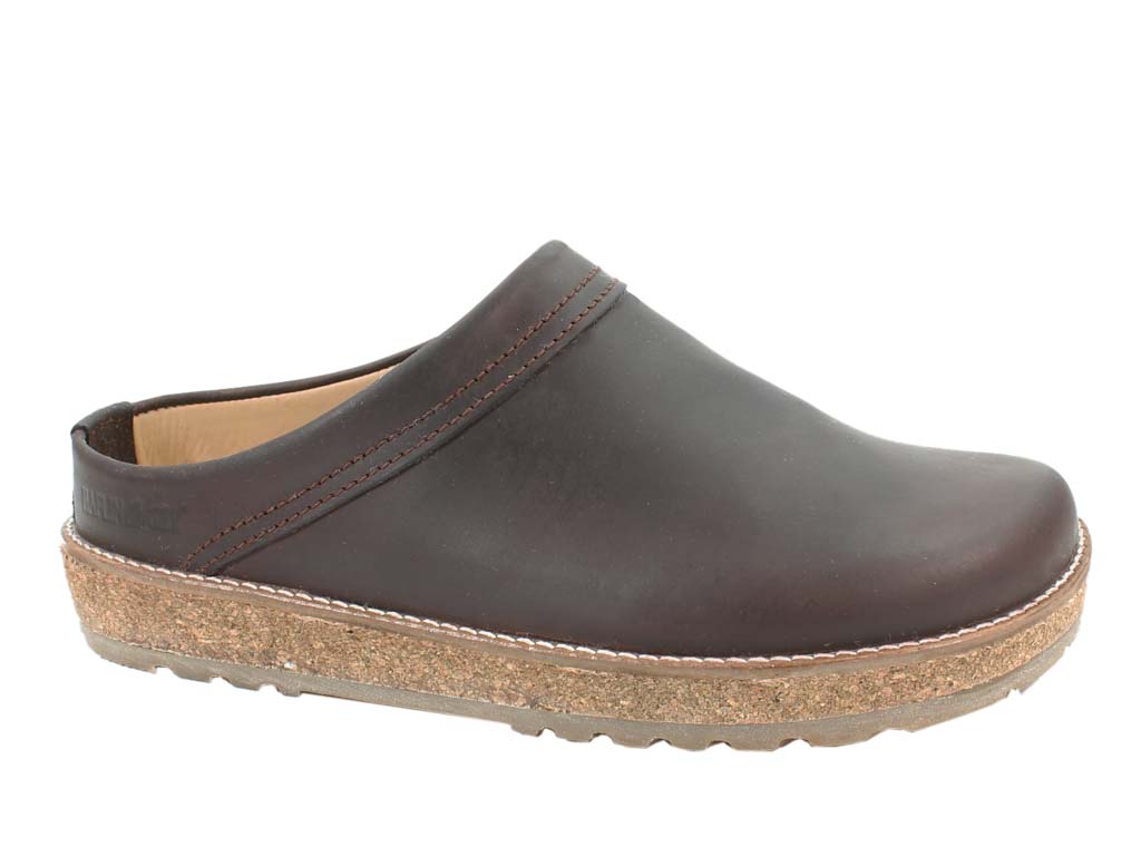 Haflinger Leather Clogs Travel Brown