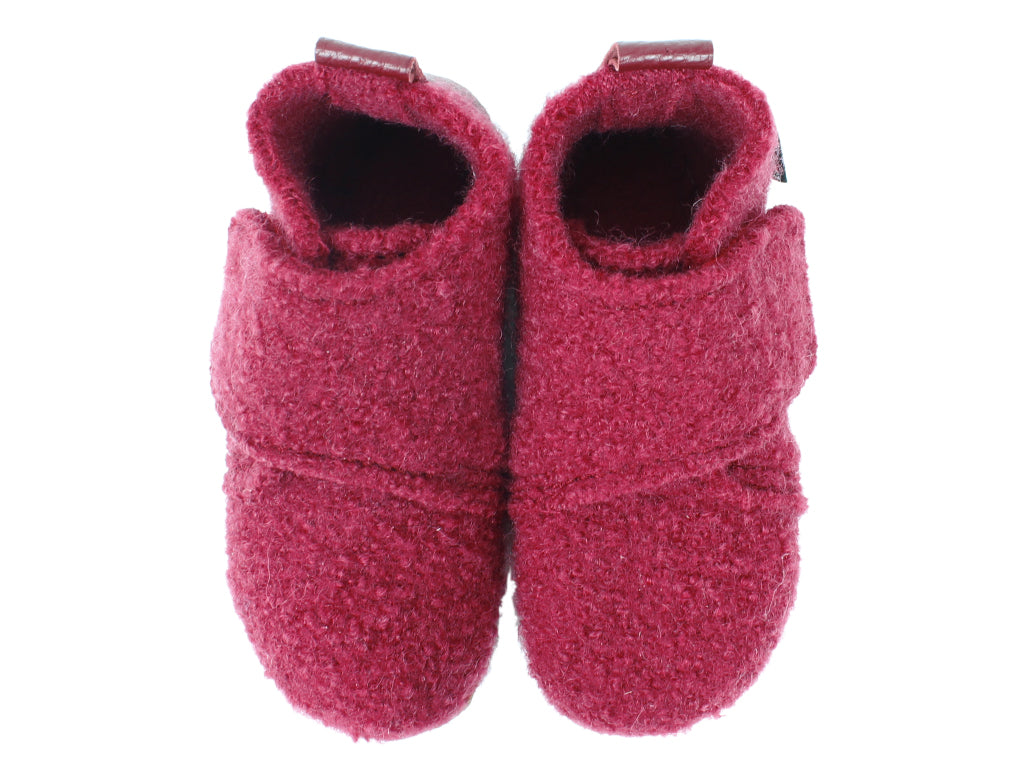 Haflinger Children's slippers Bello Burgundy uper view