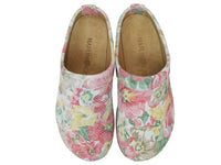 Haflinger Leather Clogs Malmo Blooming upper view