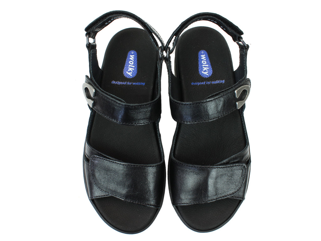 Wolky Sandals Medusa Black upper view