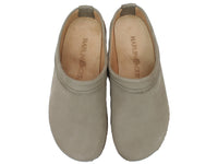 Haflinger Leather Clogs Malmo Taupe upper view
