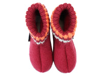 Haflinger Children's slippers Paul Burgundy upper view