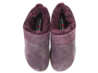 Haflinger Clogs Sheepskin Snowbird Aubergine upper view