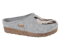 Haflinger Felt Clogs Grizzly Horse Grey side view