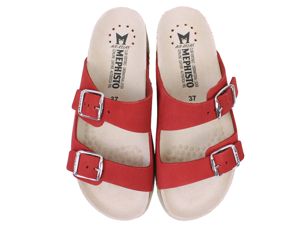 Mephisto Women Sandals Harmony Scarlet upper view