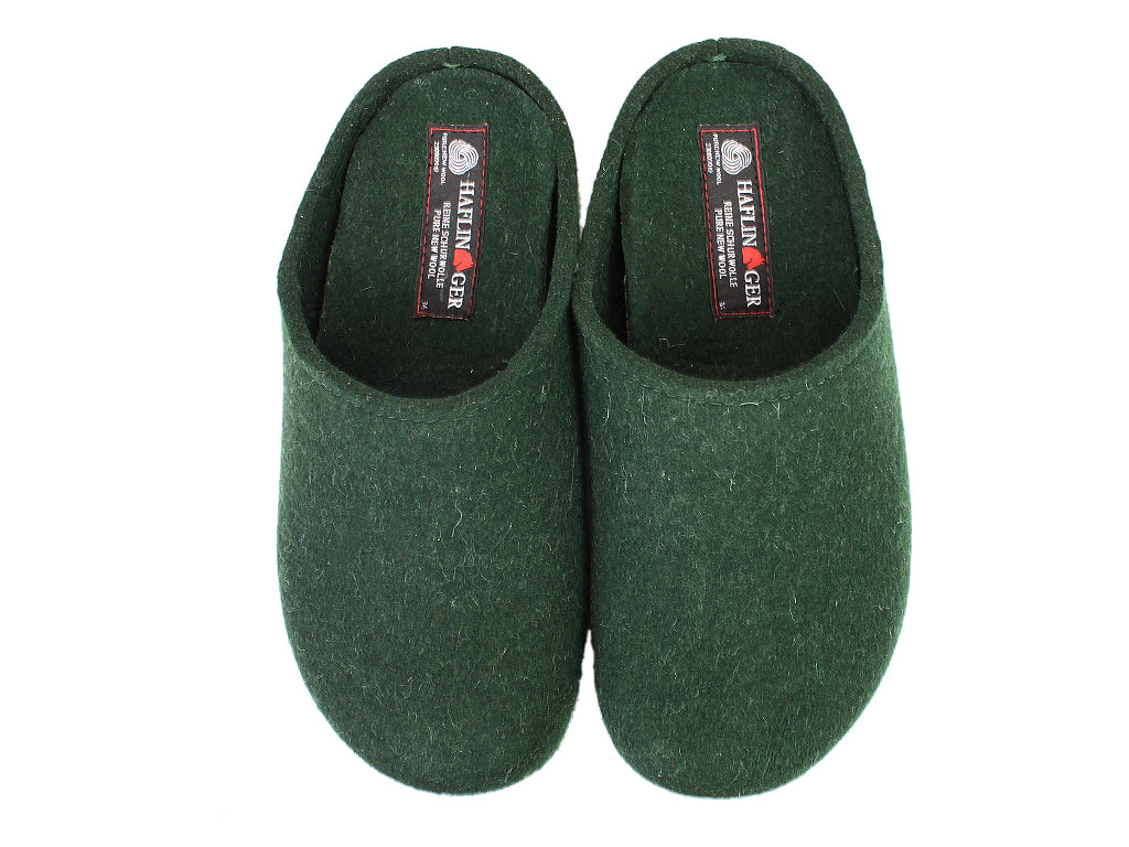 Haflinger Clogs Grizzly Michl Green upper view