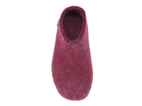 Glerups Slippers open heel Cranberry top view