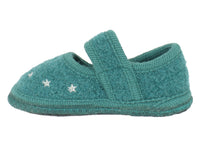 Haflinger Children's slippers Starlight Green side view