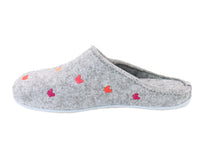 Haflinger Slippers Everest Butterflies Grey side view