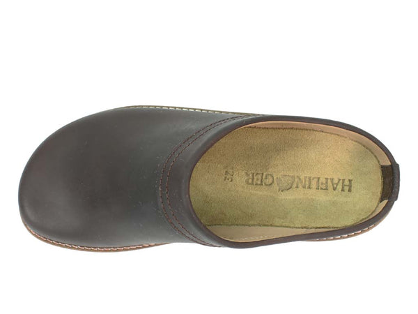 Haflinger Leather Clogs Travel Brown
