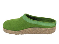 Haflinger Felt Clogs Grizzly Torben Grass Green  side view