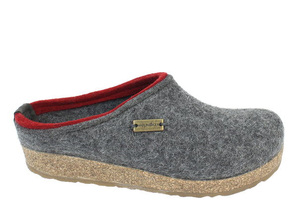 Haflinger Felt Clogs Grizzly Kris Anthracite side view