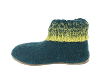 Haflinger Children's slippers Iris Green side view