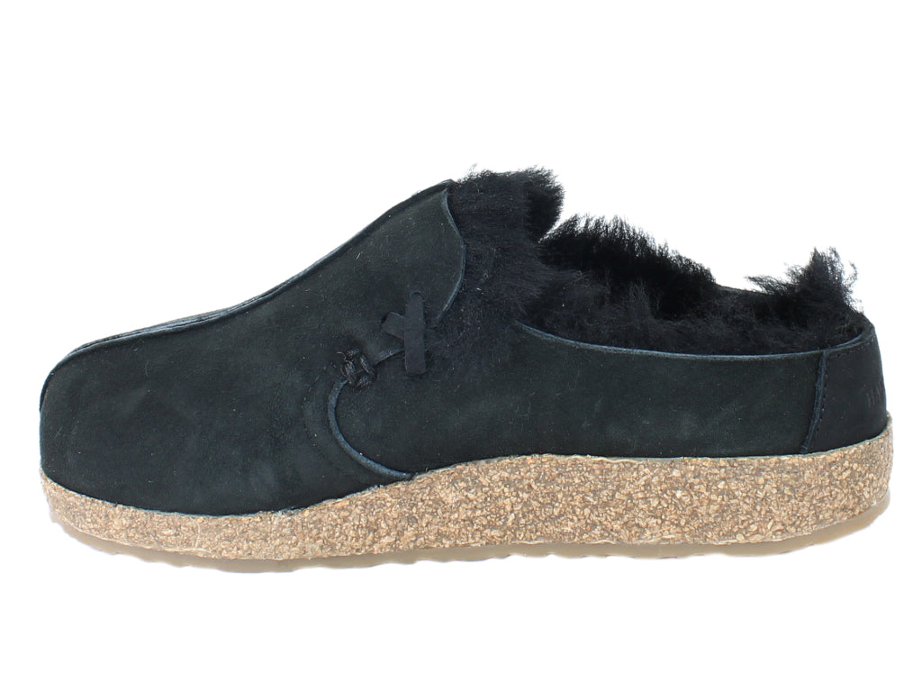 Haflinger Clogs Sheepskin Saskatchewan Black side view