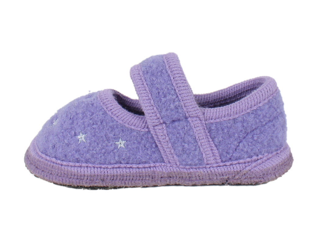 Haflinger Children's slippers Everest Starlight Orchid side view