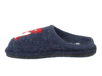 Haflinger Unisex Slippers Flair Cat&Dog Blue side view