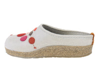 Haflinger Felt Clogs Grizzly Faible Beige side view