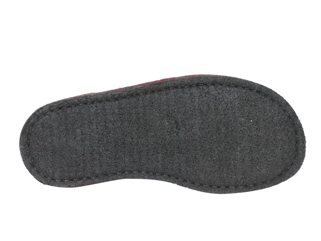 Haflinger Slippers Flair Soft Bordeaux sole view