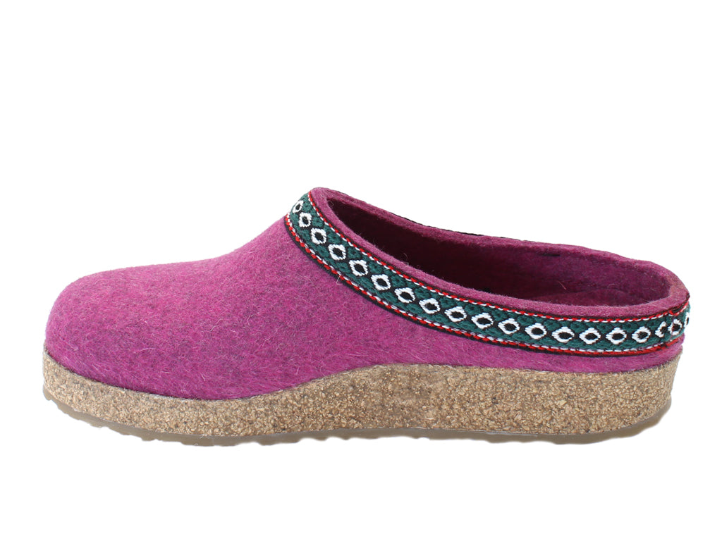 Haflinger Clogs Grizzly Franzl Mulberry side view