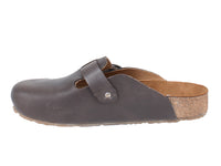 Haflinger Unisex Leather Clogs Lorenzo Brown side view