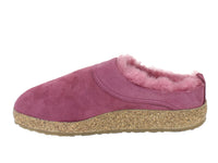 Haflinger Clogs Sheepskin Snowbird Burgundy side view