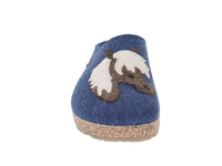 Haflinger Felt Clogs Grizzly Horse Jeans front view