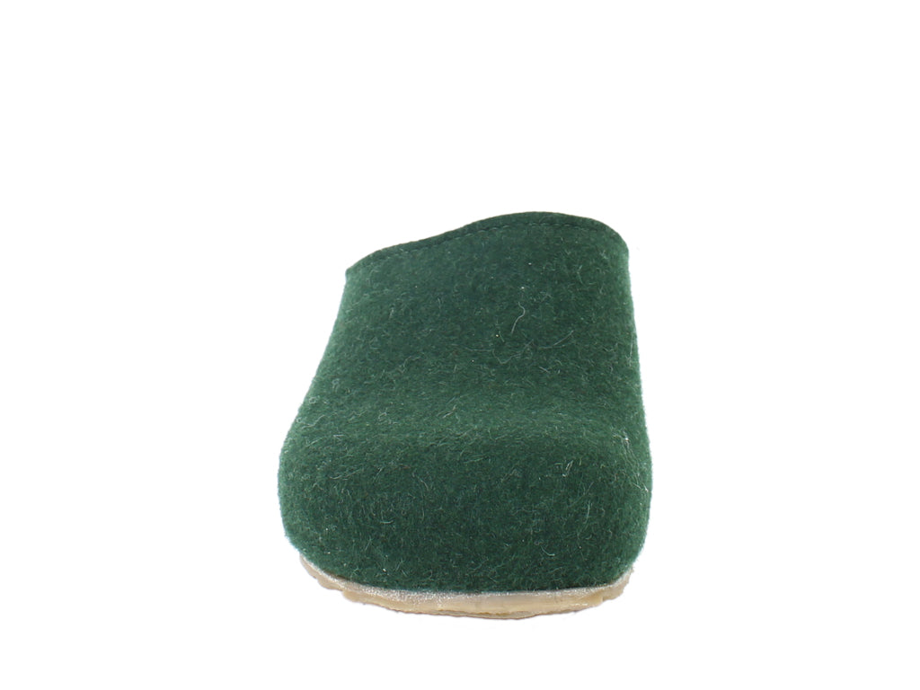 Haflinger Clogs Grizzly Michl Green front view