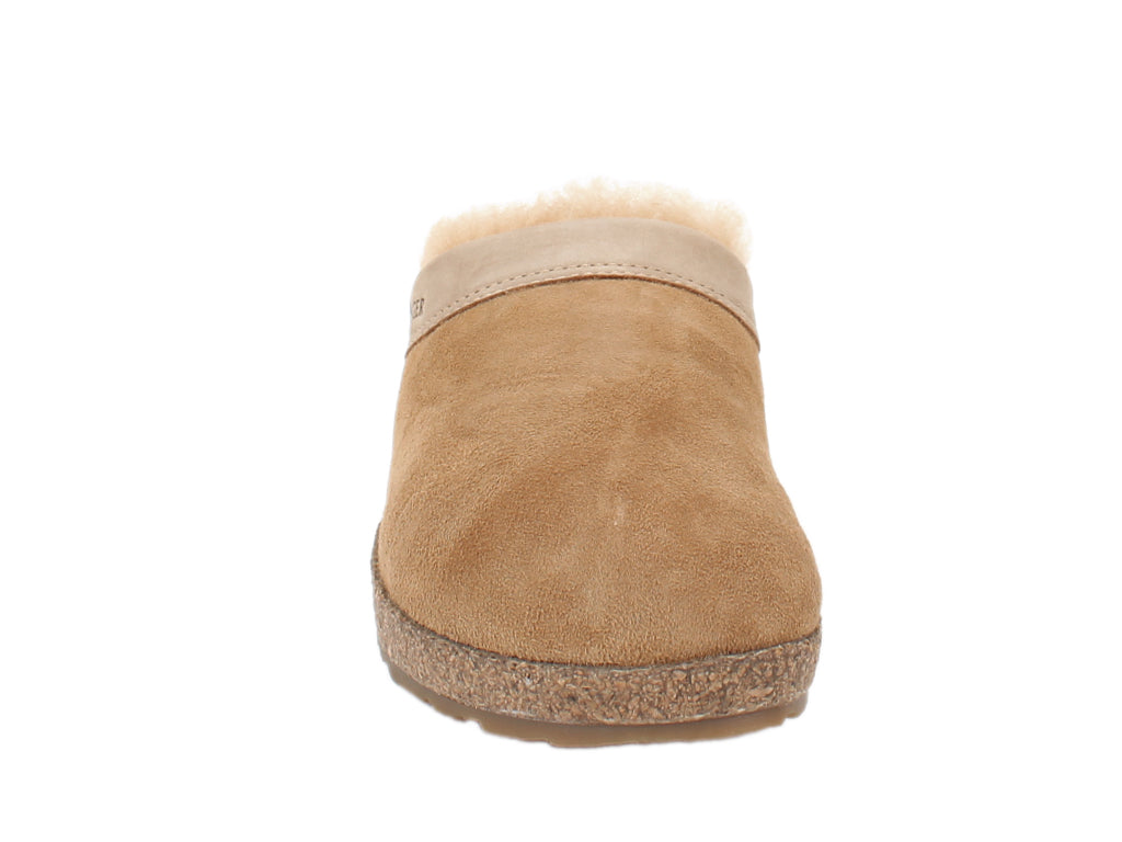 Haflinger Clogs Sheepskin Snowbird Natural FRONT VIEW