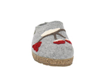 Haflinger Felt Clogs Grizzly Winterbird Grey front view