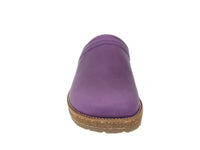 Haflinger Leather Clogs Travel Violet front view