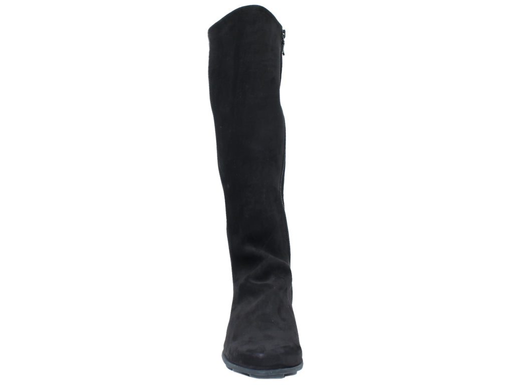 Arche Women Knee High Boots Denori Black front view