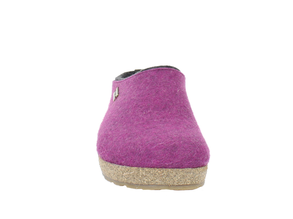 Haflinger Clogs Grizzly Kris Mulberry front view