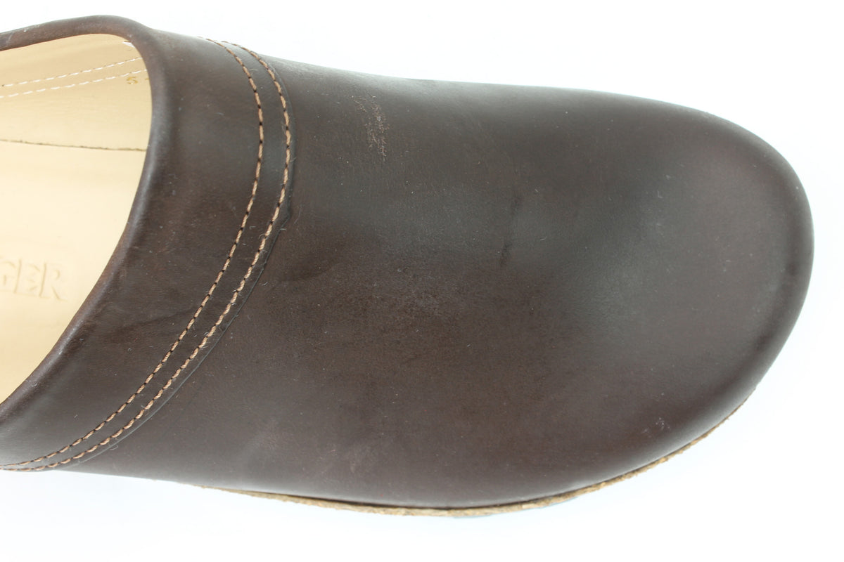 Haflinger Leather Clogs Malmo Brown (Second Quality)