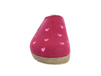 Haflinger Felt Clogs Grizzly Sweetheart Port front view