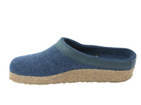 Haflinger Clogs Grizzly Torben Jeans Blue side view