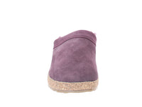 Haflinger Clogs Sheepskin Snowbird Aubergine front view