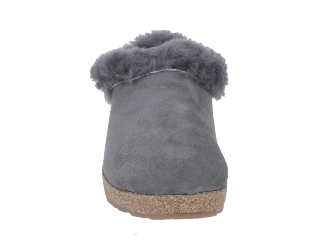 Haflinger Clogs Sheepskin Iceland Anthracite front view