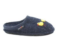 Haflinger Slippers Flair Hen Blue side view