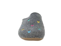 Haflinger Slippers Everest Butterflies Anthracite front view