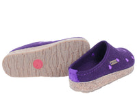 Haflinger Felt Clogs Grizzly Sweetheart Lavendel sole view