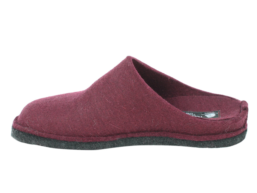 Haflinger Slippers Flair Soft Bordeaux side view
