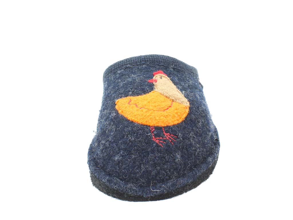 Haflinger Slippers Flair Hen Blue left front