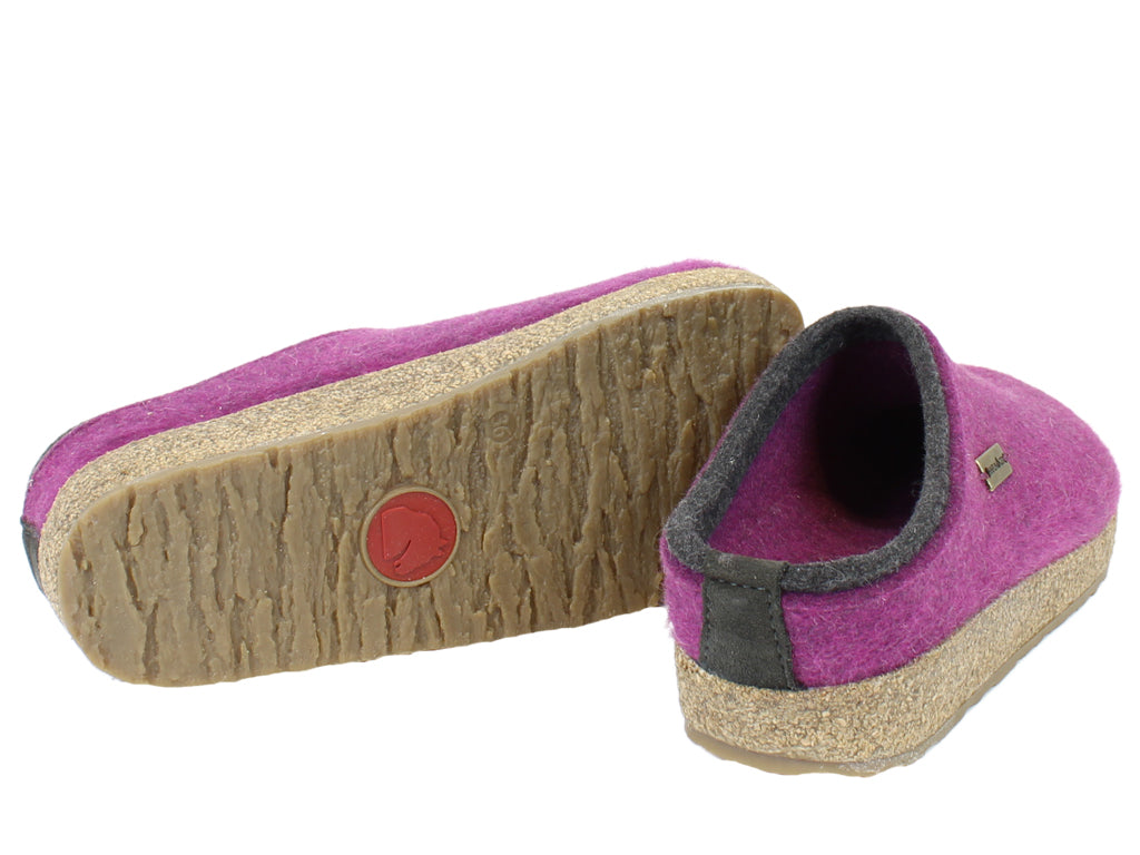Haflinger Clogs Grizzly Kris Mulberry sole view