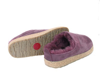 Haflinger Clogs Sheepskin Snowbird Aubergine sole view